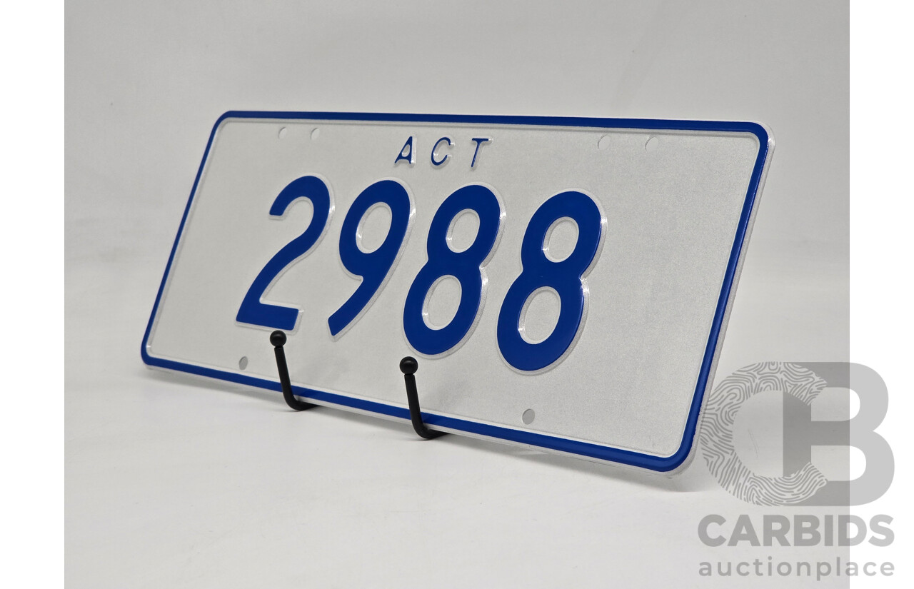 ACT 4-Digit Numerical Number Plate - 2988