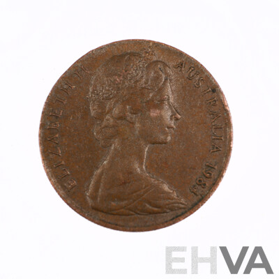 Unique Australian 1984 Copper Ten Cent Coin with Obverse and Reverse Rim Error