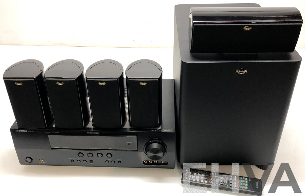 Yamaha Home Theatre Surround Sound System with Klipsch HD 500 Speaker Sysytem