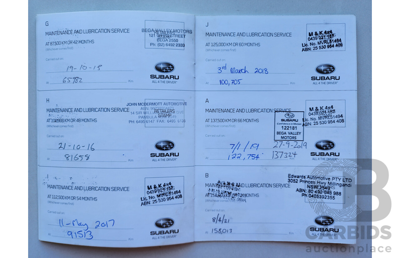 4/2012 Subaru XV 2.0i-S  4d Wagon White 2.0L