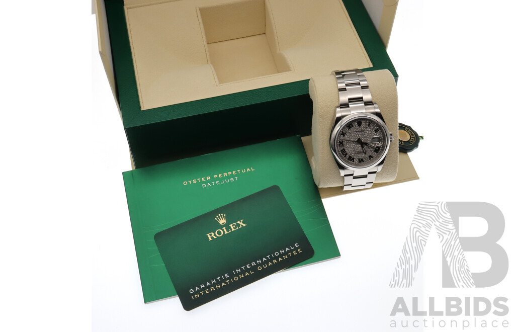 Boxed Rolex Datejust 36, Diamond Dial Bezel Watch - MK2184