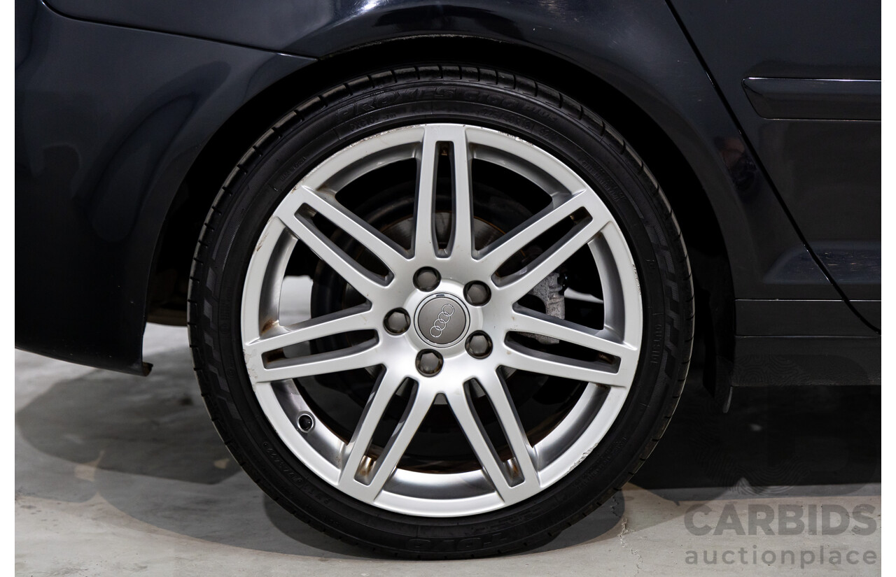 7/2010 Audi A3 S-Line Sportback 1.8 TFSI Ambition 8P MY10 5d Hatchback Phantom Black Pearl Turbo 1.8L