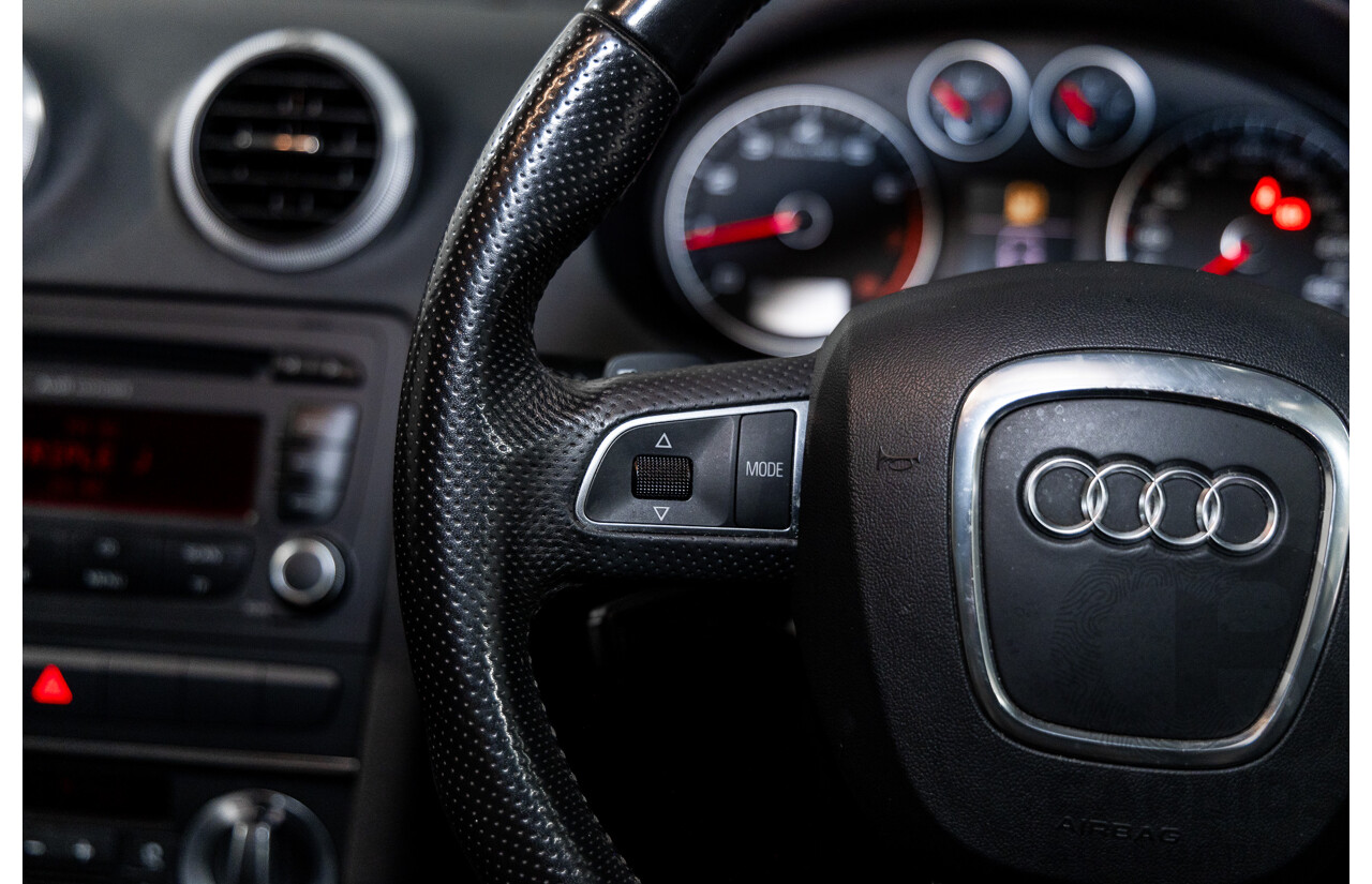 7/2010 Audi A3 S-Line Sportback 1.8 TFSI Ambition 8P MY10 5d Hatchback Phantom Black Pearl Turbo 1.8L