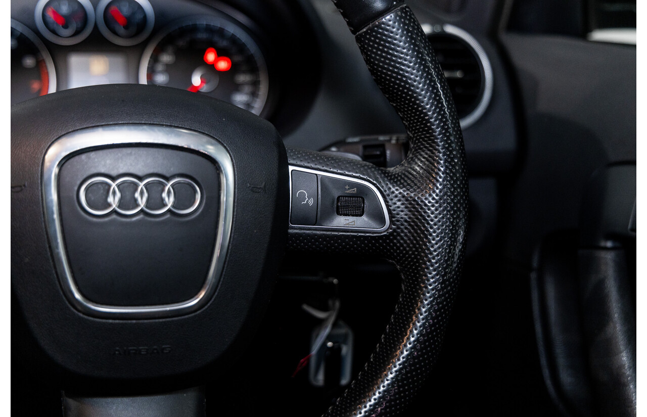 7/2010 Audi A3 S-Line Sportback 1.8 TFSI Ambition 8P MY10 5d Hatchback Phantom Black Pearl Turbo 1.8L