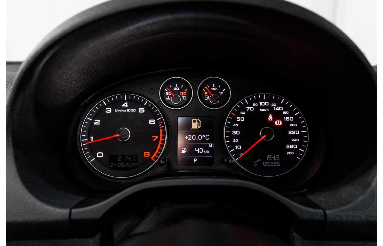 7/2010 Audi A3 S-Line Sportback 1.8 TFSI Ambition 8P MY10 5d Hatchback Phantom Black Pearl Turbo 1.8L