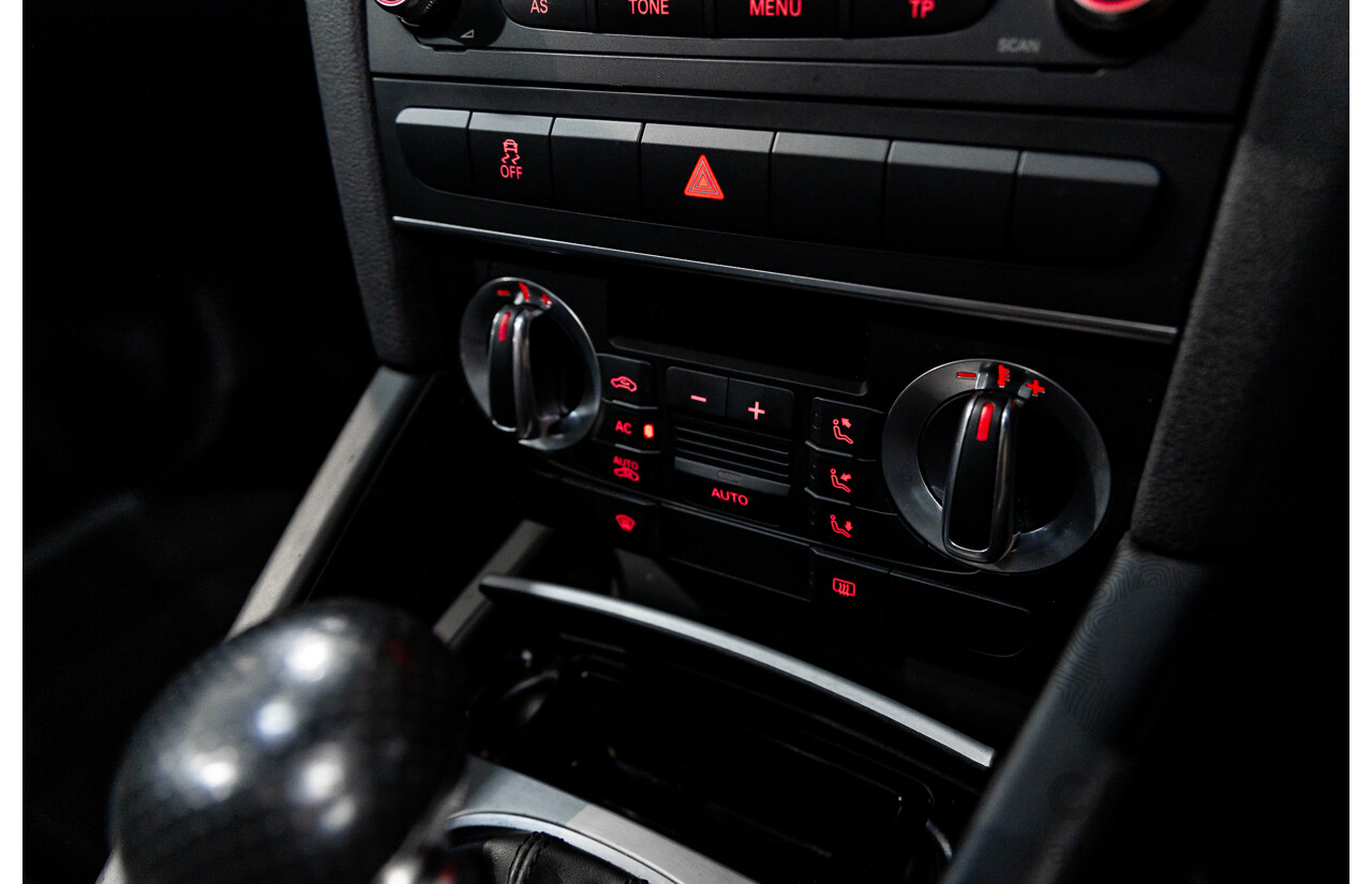 7/2010 Audi A3 S-Line Sportback 1.8 TFSI Ambition 8P MY10 5d Hatchback Phantom Black Pearl Turbo 1.8L