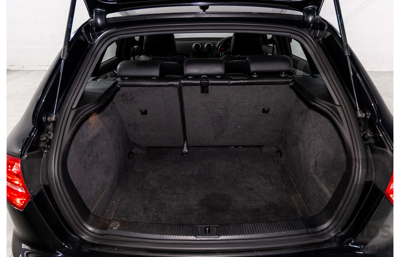 7/2010 Audi A3 S-Line Sportback 1.8 TFSI Ambition 8P MY10 5d Hatchback Phantom Black Pearl Turbo 1.8L