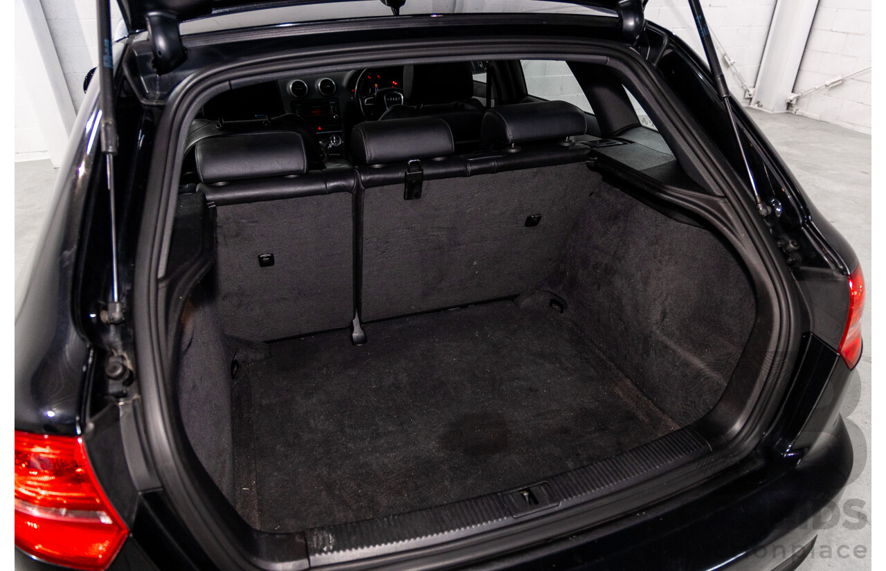 7/2010 Audi A3 S-Line Sportback 1.8 TFSI Ambition 8P MY10 5d Hatchback Phantom Black Pearl Turbo 1.8L