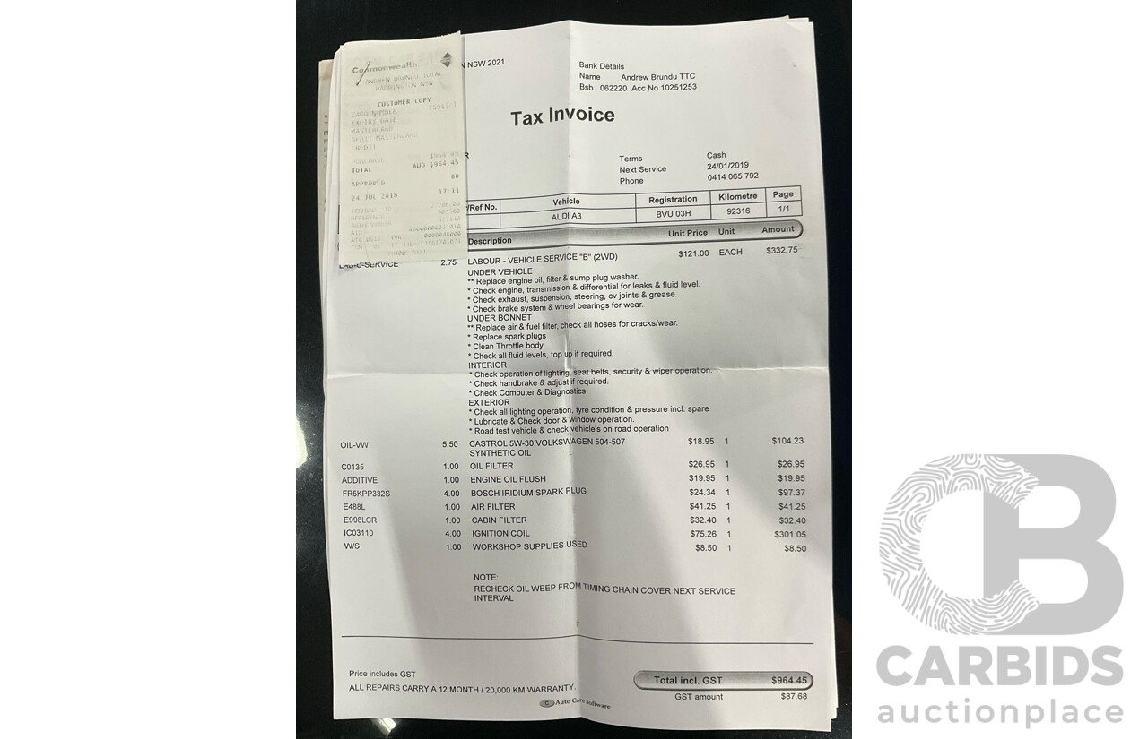 7/2010 Audi A3 S-Line Sportback 1.8 TFSI Ambition 8P MY10 5d Hatchback Phantom Black Pearl Turbo 1.8L