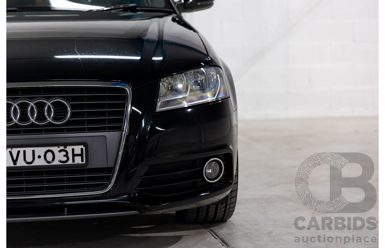7/2010 Audi A3 S-Line Sportback 1.8 TFSI Ambition 8P MY10 5d Hatchback Phantom Black Pearl Turbo 1.8L