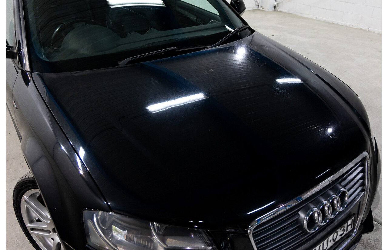7/2010 Audi A3 S-Line Sportback 1.8 TFSI Ambition 8P MY10 5d Hatchback Phantom Black Pearl Turbo 1.8L
