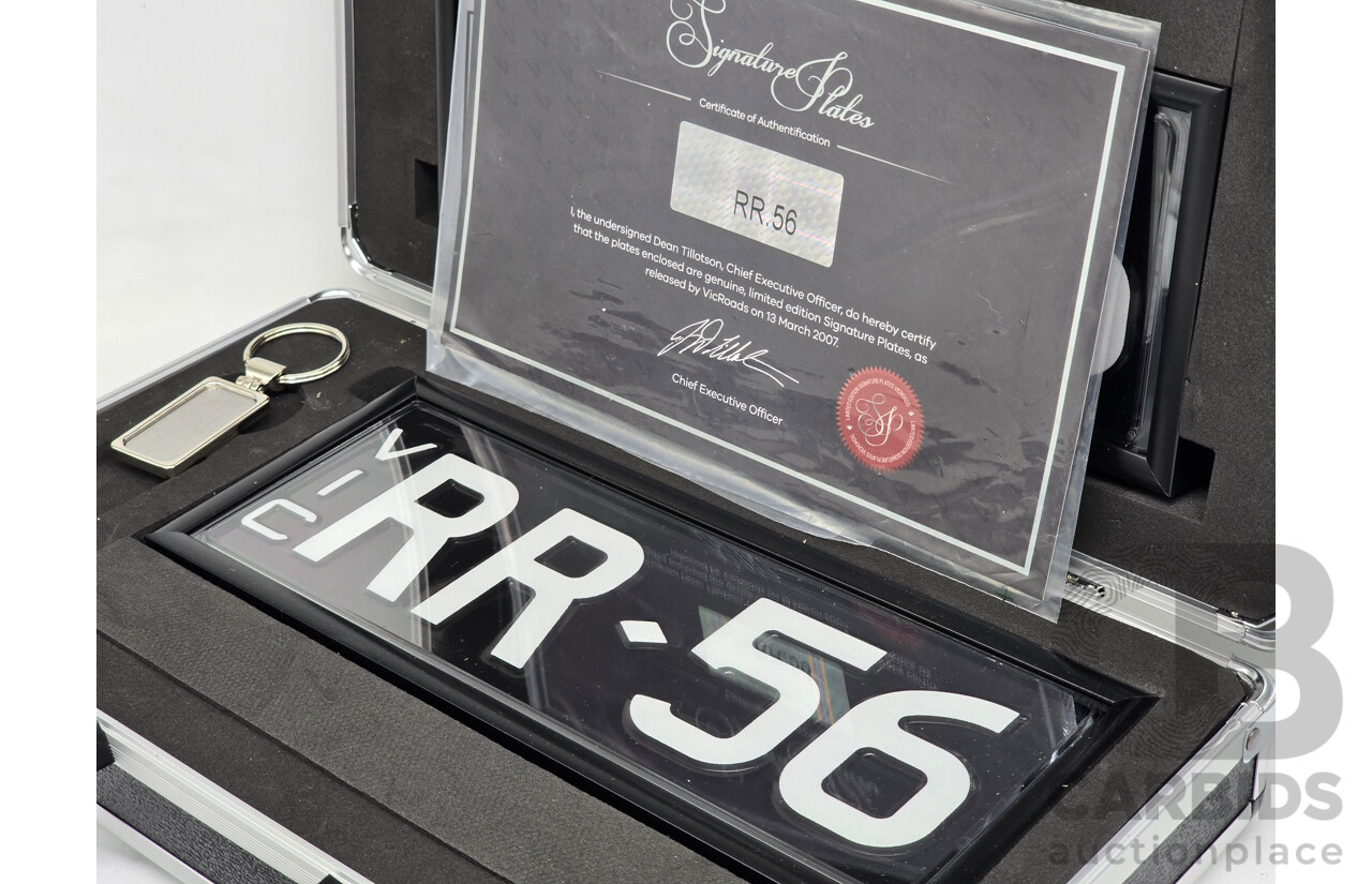 Victorian VIC Signature Plate - Number Plate RR.56