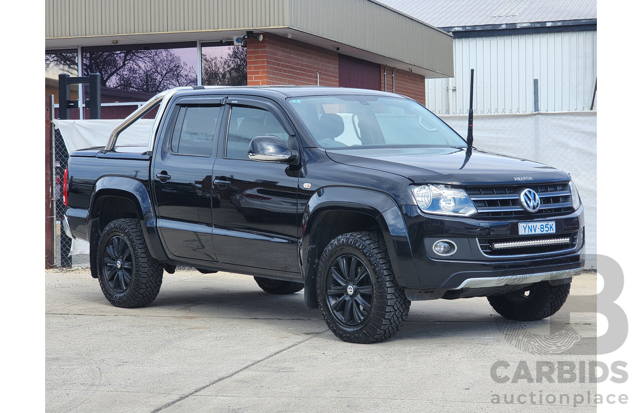 7/2014 Volkswagen Amarok Tdi420 Highline (4x4) 2H MY14 Dual Cab Utility Black 2.0L