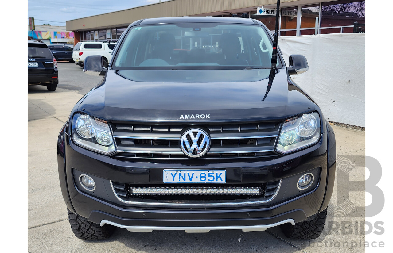 7/2014 Volkswagen Amarok Tdi420 Highline (4x4) 2H MY14 Dual Cab Utility Black 2.0L