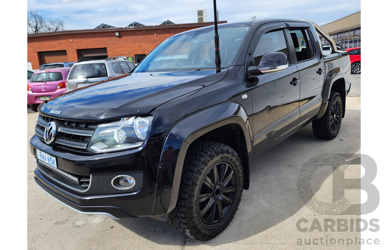 7/2014 Volkswagen Amarok Tdi420 Highline (4x4) 2H MY14 Dual Cab Utility Black 2.0L