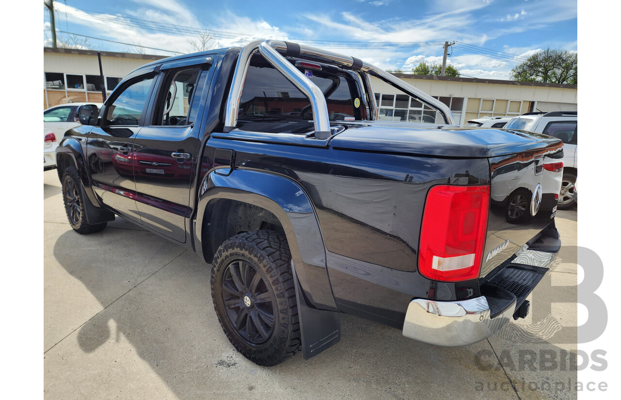 7/2014 Volkswagen Amarok Tdi420 Highline (4x4) 2H MY14 Dual Cab Utility Black 2.0L