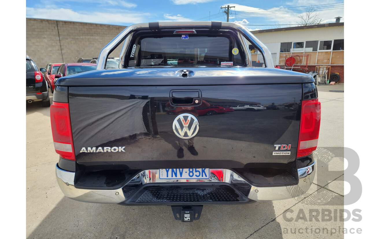 7/2014 Volkswagen Amarok Tdi420 Highline (4x4) 2H MY14 Dual Cab Utility Black 2.0L