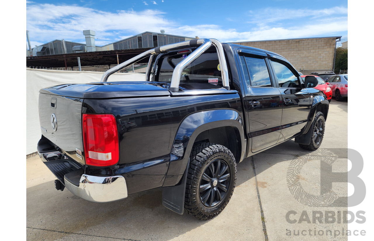 7/2014 Volkswagen Amarok Tdi420 Highline (4x4) 2H MY14 Dual Cab Utility Black 2.0L