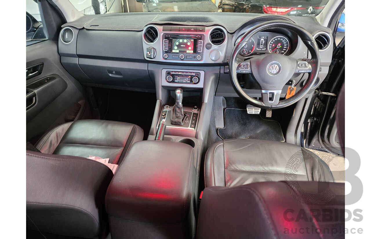 7/2014 Volkswagen Amarok Tdi420 Highline (4x4) 2H MY14 Dual Cab Utility Black 2.0L