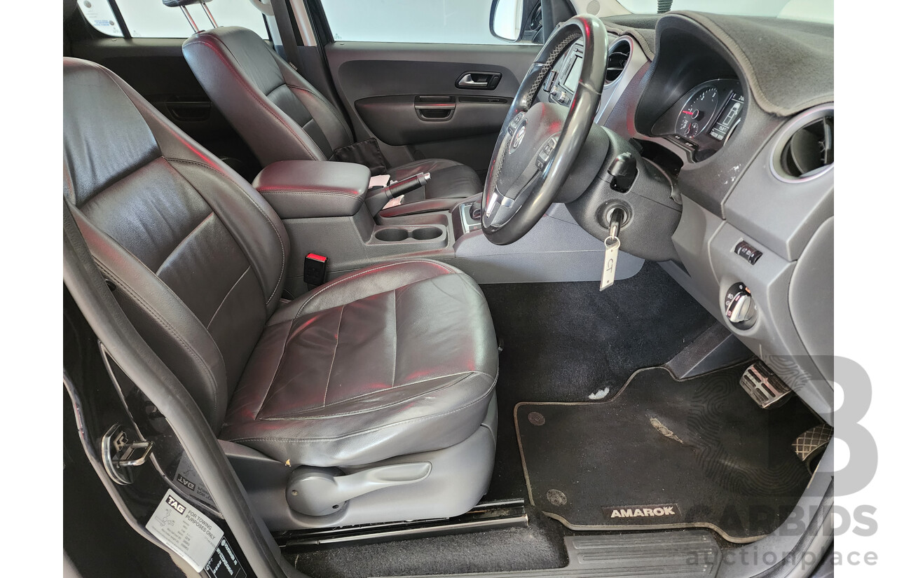 7/2014 Volkswagen Amarok Tdi420 Highline (4x4) 2H MY14 Dual Cab Utility Black 2.0L