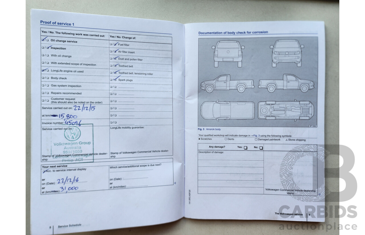 7/2014 Volkswagen Amarok Tdi420 Highline (4x4) 2H MY14 Dual Cab Utility Black 2.0L