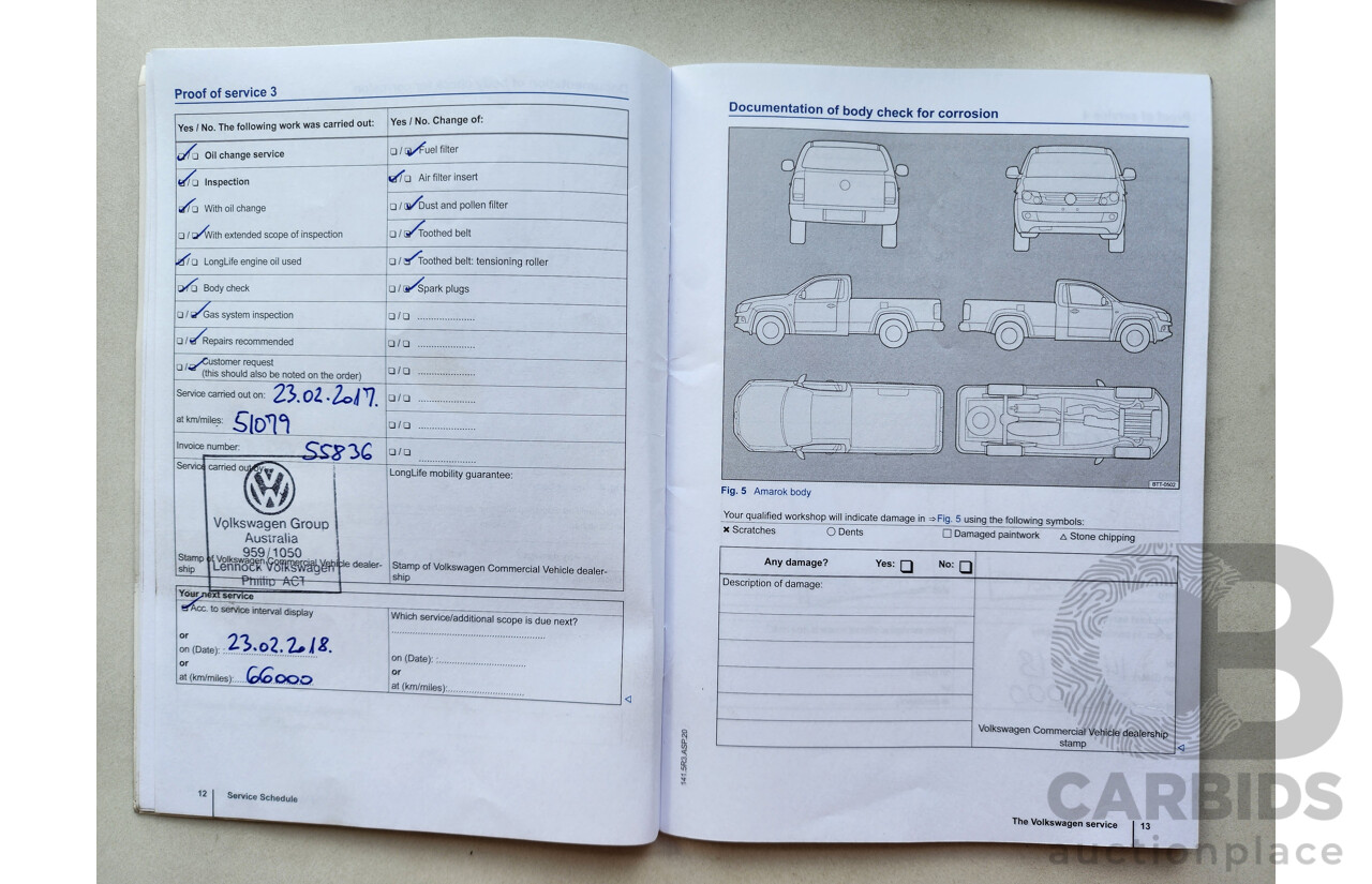 7/2014 Volkswagen Amarok Tdi420 Highline (4x4) 2H MY14 Dual Cab Utility Black 2.0L