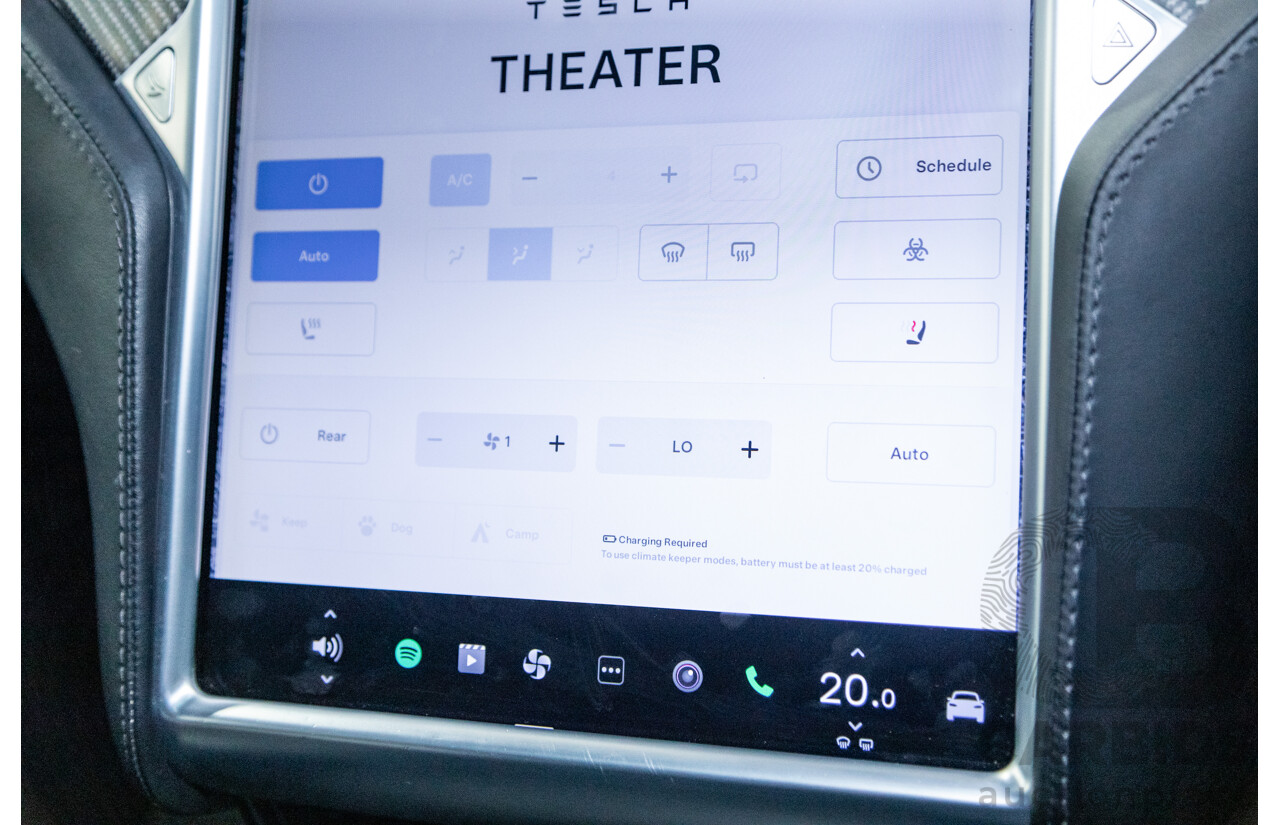 04/2018 Tesla Model X 75D (AWD) 75XB MY18 4d Wagon Midnight Silver Metallic Dedicated Electric EV - 7 Seater