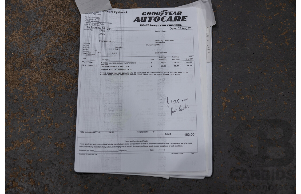 6/2017 Jeep Cherokee Limited (4x4) KL MY15 4d Wagon Bright White Turbo Diesel 2.0L