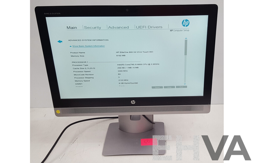HP EliteOne 800 G2 Intel Core i5 (6600) 3.30GHz-3.90GHz 4-Core CPU 23-Inch Touchscreen All-in-One Desktop