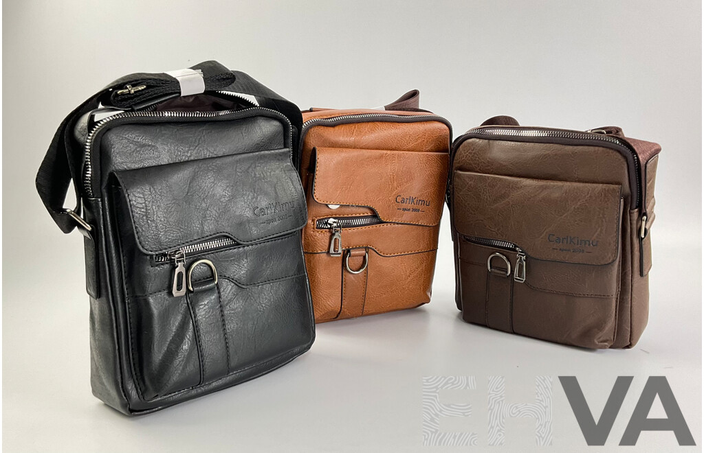 Three Leather Carl Kimu Retro Shoulder Bags