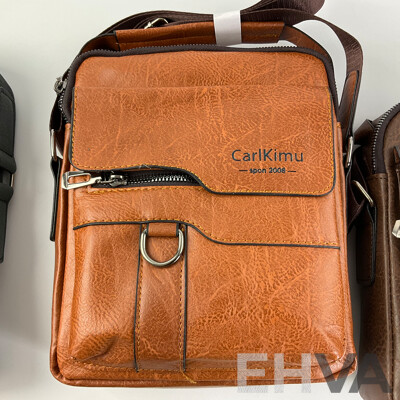 Three Leather Carl Kimu Retro Shoulder Bags