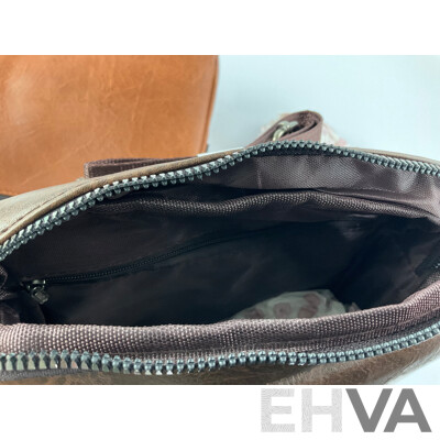 Three Leather Carl Kimu Retro Shoulder Bags