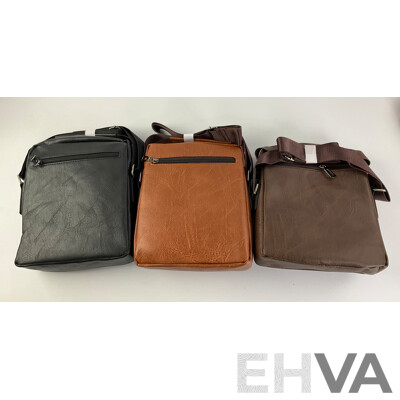 Three Leather Carl Kimu Retro Shoulder Bags