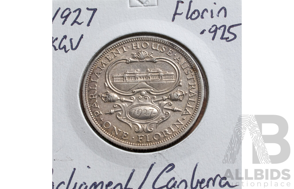 Australian 1937 Silver One Crown, 1927 Silver Commemorative Florin and ANDA 1998 Diamond Jubilee Crown