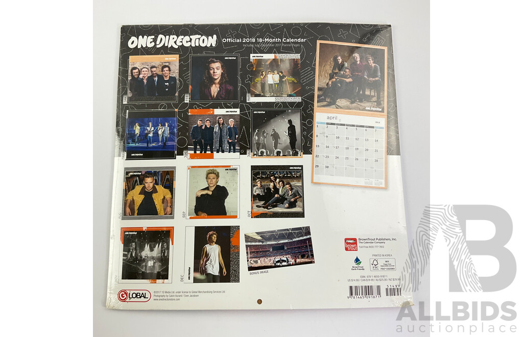 Two Boy Band Sealed Calenders, Harry Styles 2020 and 2018 One Direction