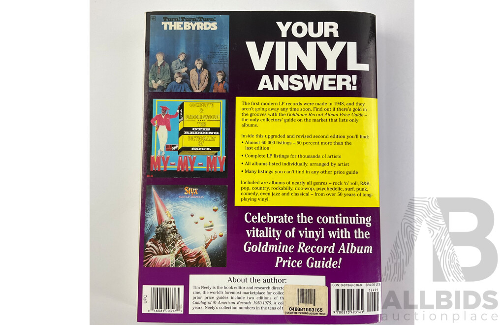 Goldmine Record Album Price Guide, 50 Years of Collectable Vinyl Albums, Tim Neely