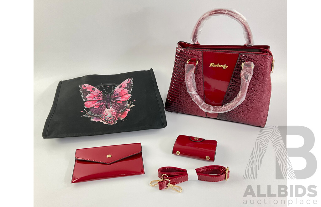 Women's Fashion Handbag with Matching Purse and Card Holder