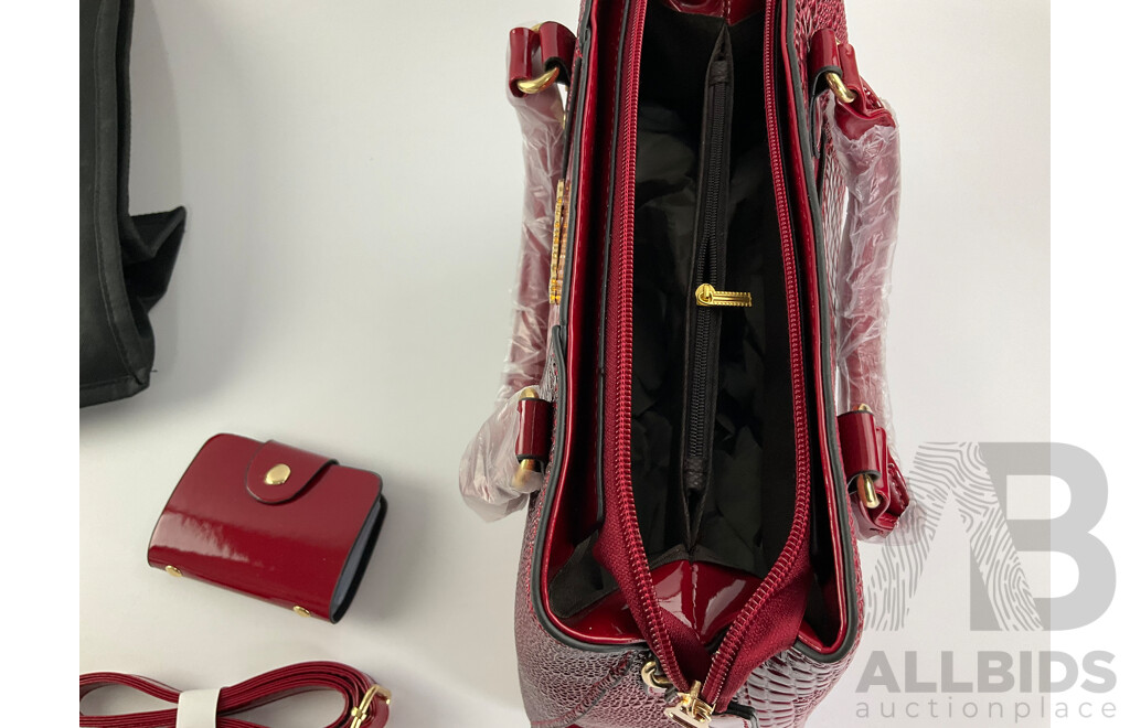 Women's Fashion Handbag with Matching Purse and Card Holder