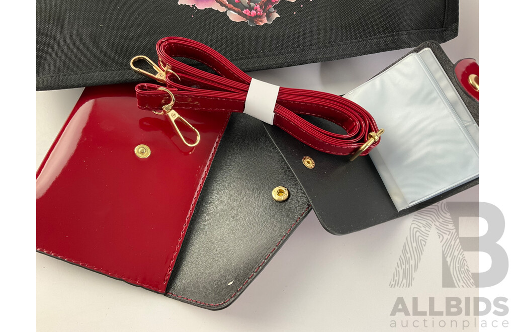 Women's Fashion Handbag with Matching Purse and Card Holder