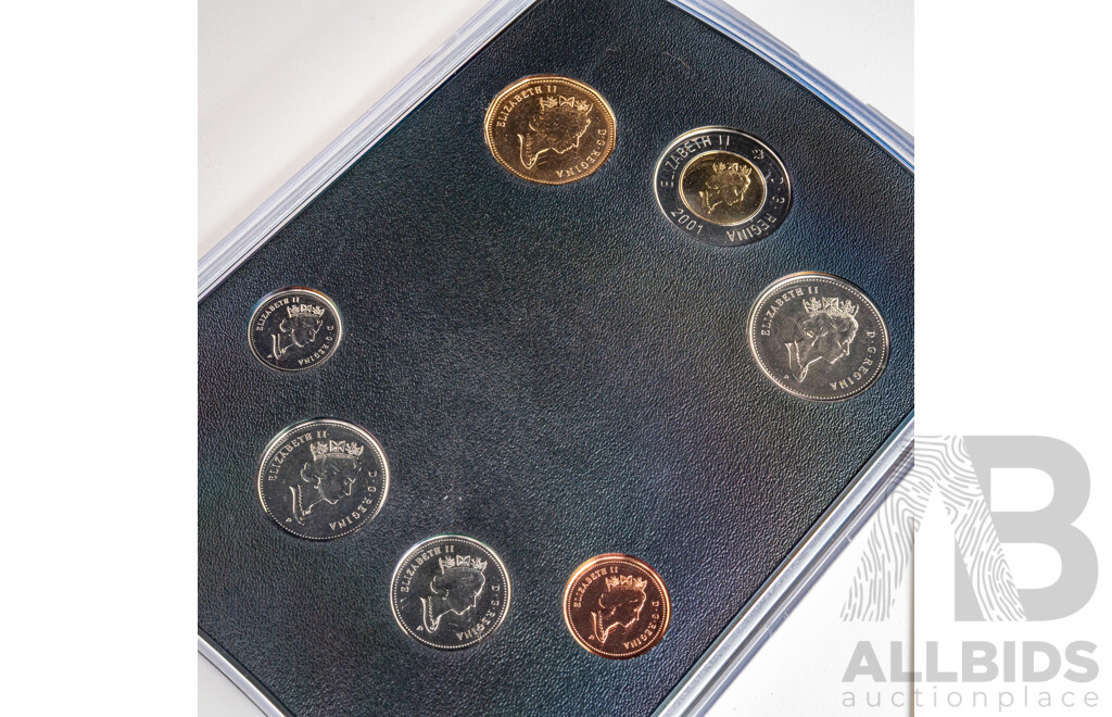 Australian 1944 Predecimal KGVI Coin Set, Japan 1970 Six UNC Coin Set, Canada 2001 Seven UNC Coin Set