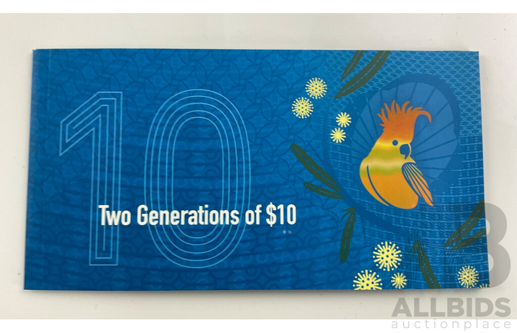 Australian RBA 2015/2017 Two Generations Ten Dollar Notes