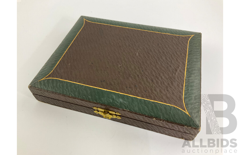 Boxed Petite Silver Plate Teaspoon, Sugar Tongs, Cake Fork Set