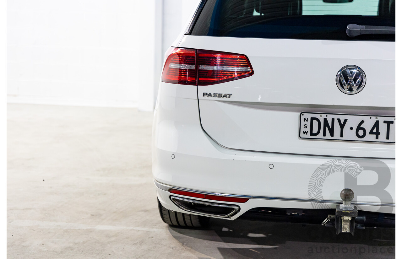 01/2017 Volkswagen Passat 206TSI R-LINE (AWD) 3C MY17 4D Wagon Pure White Turbo 2.0L