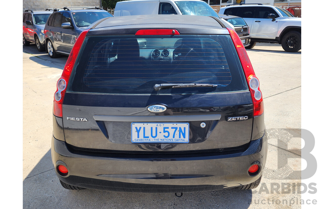 4/2007 Ford Fiesta Zetec WQ 5d Hatchback Black 1.6L
