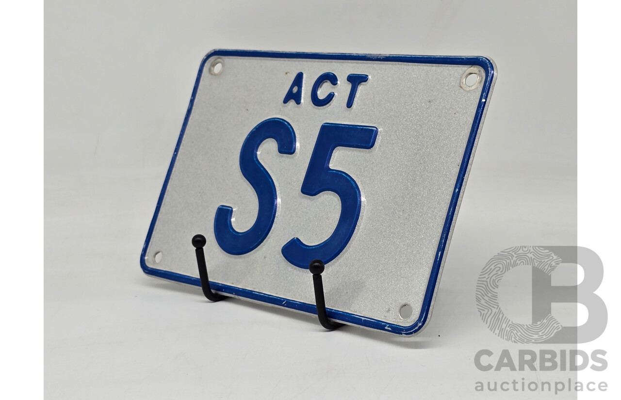 ACT 2 Character Motor Vehicle Number Plate - S5