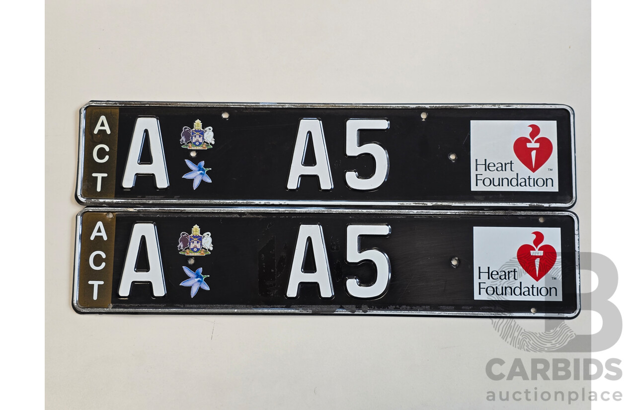 ACT Alpha Numerical European Style Number Plate - A A5