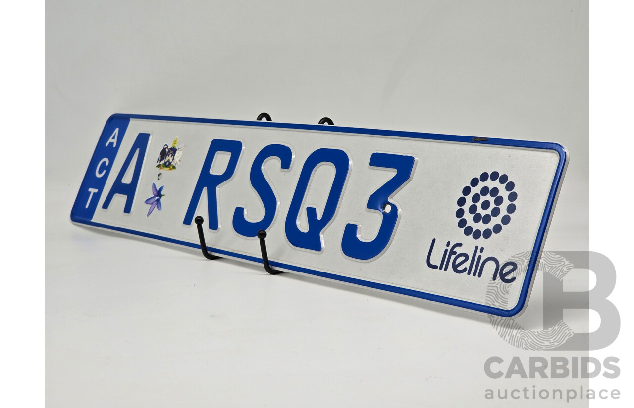 ACT Alpha Numeric European Style Number Plate - A RSQ3