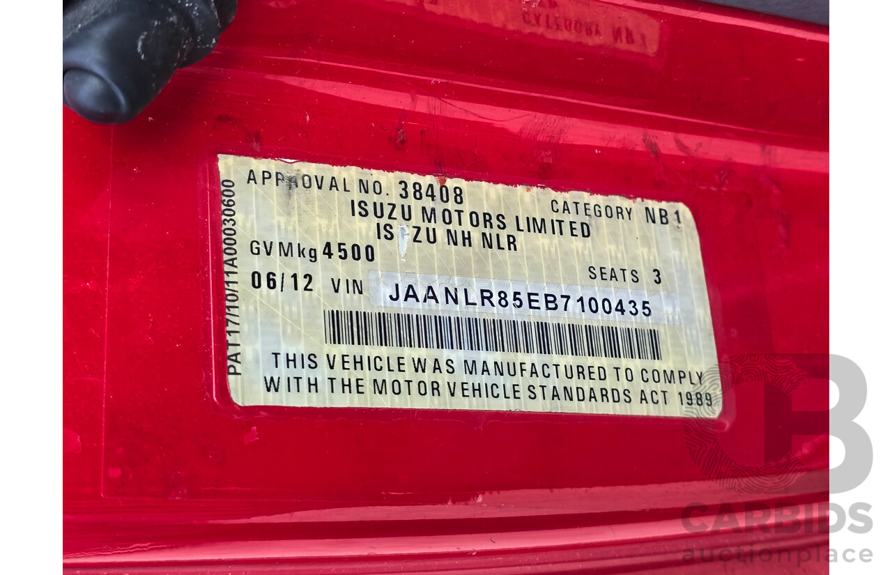 06/2012 Isuzu NLR200 (4x2) NH Short 2d Pantech Truck Red Turbo Diesel 3.0L