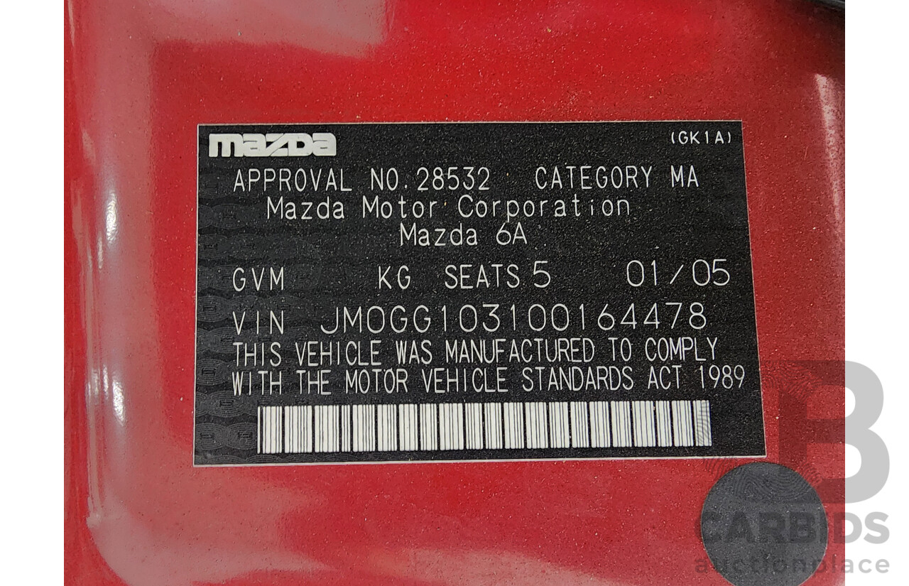 1/2005 Mazda Mazda6 Classic GG 5d Hatchback Red 2.3L