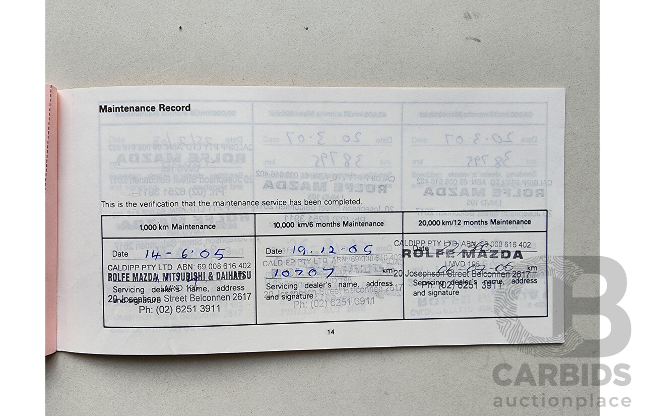 1/2005 Mazda Mazda6 Classic GG 5d Hatchback Red 2.3L